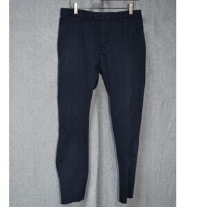 Scotch & Soda Navy Pinstripe Slim Fit Pants W30 L32